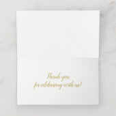 Roos Gold Sparkly Pink Glitter Place Kaarten (Binnenkant ongevouwen)