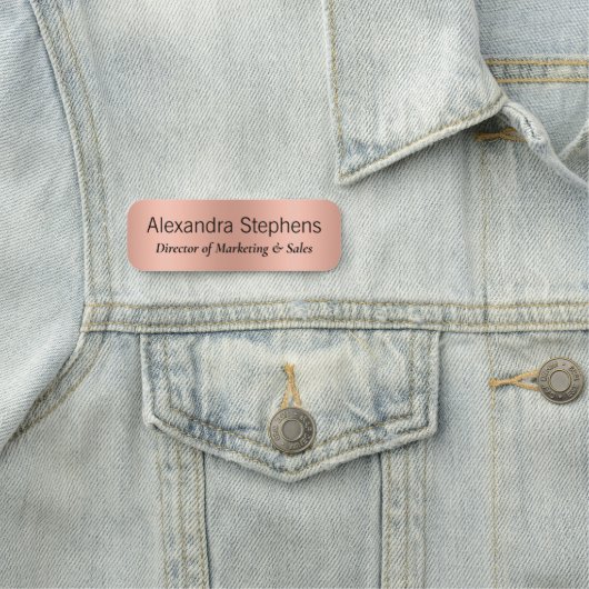 Roos Gold Staff Name Tag (In situ)