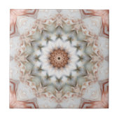 Roos Gold Star Feather Geometric Pattern Tegel Tegeltje (Voorkant)