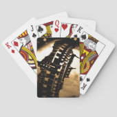 Roos Gold Steampunk Klassieke afspeelkaarten Pokerkaarten (Achterkant)
