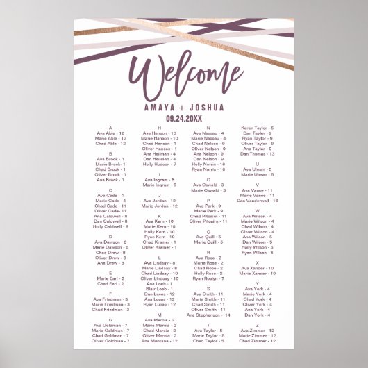 Roos Gold Streamers - Alfabetische Zitkast Poster (Voorkant)