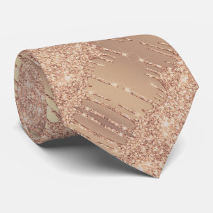 Roos Gold Stropdas Blush Glitter Sparkle Drivers