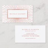 Roos Gold Sunburst Professional Visitekaartje (Voorkant / Achterkant)