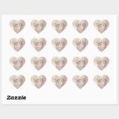 Roos Gold Sweet 16th Script Heart Name Date Hart Sticker (Vel)