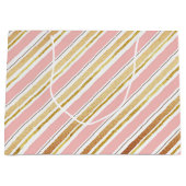 Roos Gold Texture Gift Bag Groot Cadeauzakje (Voorkant)