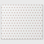 Roos Gold Textured Polka Dot Pattern Cadeaupapier (Vlak)
