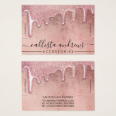 Roos Gold Thick Glitter Drift Bracelet Display Visitekaartje (Voorkant /achterkant)