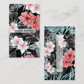 Roos Gold Tropical Botanical Island Paradise Chic Visitekaartje (Voorkant / Achterkant)