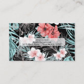 Roos Gold Tropical Botanical Island Paradise Chic Visitekaartje (Achterkant)
