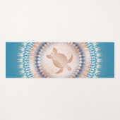 Roos Gold Turquoise Turtle Mandala Yogamat (Voorkant (horizontaal))