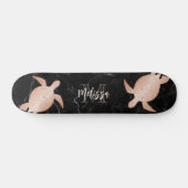 Roos Gold Turtle Black Marmer Monogram Skateboard (Horizontaal)