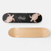 Roos Gold Turtle Black Marmer Monogram Skateboard (Horizontaal)