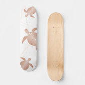 Roos Gold Turtle White marmer Skateboard (Voorkant)