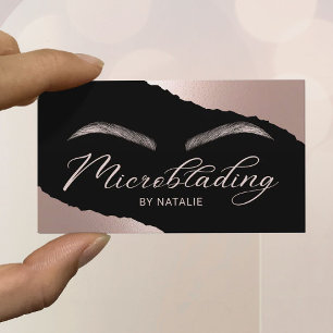 Roos Gold Typografie Brows Salon Visitekaartje