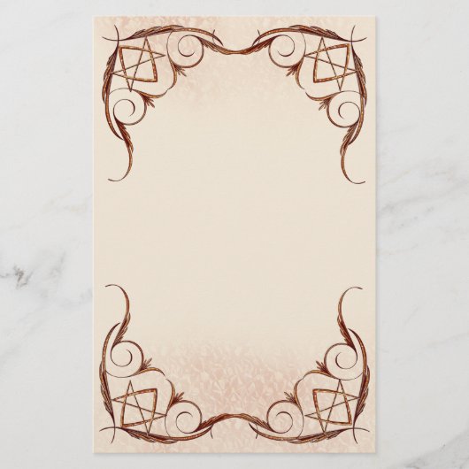 Roos Gold Unicursal Briefpapier (Voorkant)