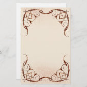 Roos Gold Unicursal Briefpapier (Voorkant / Achterkant)