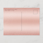 Roos Gold Verloving Aankondiging Briefkaart (Achterkant)