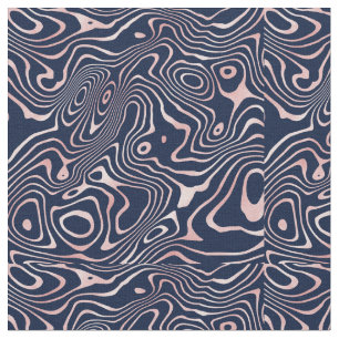 Roos Gold vloeistofdrager Abstract blauw design Stof