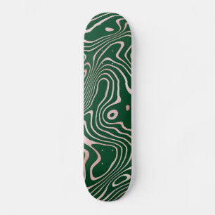 Roos Gold-vloeistofdrager Abstract groen ontwerp Skateboard