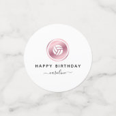 Roos Gold Volleyball Cute Girly Name Sport Thema Confetti (Kleine voorkant)