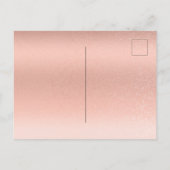 Roos Gold voor weddenschap met het neerslaan van T Aankondigingskaart (Achterkant)