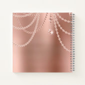 Roos Gold Vrijgezellenfeest - Elegant modern huwel Notitieboek (Achterkant)