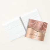 Roos Gold Vrijgezellenfeest - Elegant modern huwel Notitieboek (Binnen)