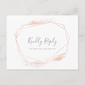 Roos Gold Waterverf Geometric Menu Keuze RSVP (Voorkant)