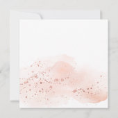 Roos Gold Waterverf Geometric Square Wedding Kaart (Achterkant)