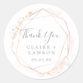 Roos Gold Waterverf Hartelijk dank voor uw Sticker (Voorkant)