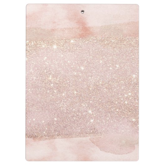 Roos Gold Waterverf Shimmer Glitter Klembord (Achterkant)