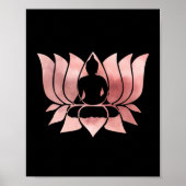 Roos Gold Waterverf Textuur Boeddha Meditation Zen Poster (Voorkant)