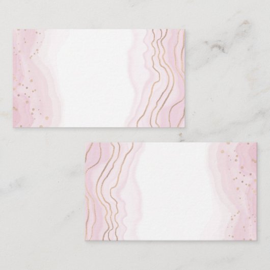 Roos Gold Waterverf Visitekaartje (Voorkant / Achterkant)