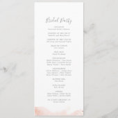 Roos Gold Waterverf Wedding Program Programma (Achterkant)