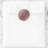 Roos Gold Wax Seal Monogram Bruiloft Stickers (Tas)
