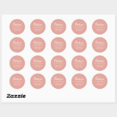 Roos Gold Wedding Classic Round Sticker (Vel)
