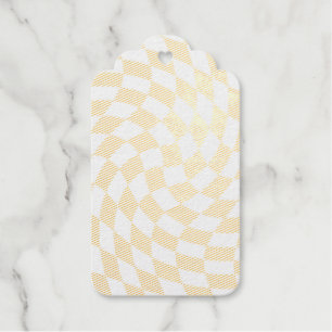 Roos Gold Wedding Collectie Chekered Cadeaulabels