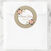 Roos Gold Wedding Hartelijk dank Ronde Sticker (Tas)