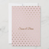 Roos Gold Wedding Uitnodiging (Achterkant)