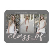 Roos Gold Whimsical Script Photo Afstuderen Magneet (Horizontaal)