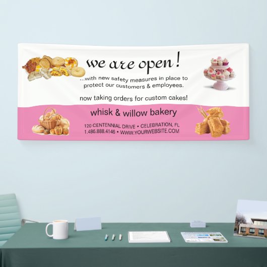 Roos Gold Whisk Bakery Business ReOpening Spandoek (Beurs)