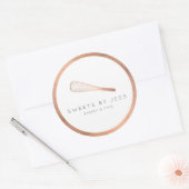 Roos Gold Whisk Bakery Ronde Sticker (Envelop)