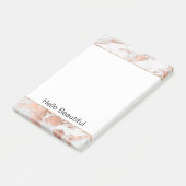  Roos Gold White Glitzy Marble Post-it® Notes (Schuin)