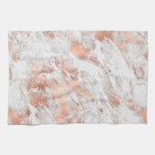 Roos Gold White Glitzy Marble Theedoek (Horizontaal)