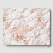  Roos Gold White Glitzy Marble Wedding Gastenboek (Achterkant)