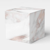 Roos Gold White Marble Elegant Moderne Sjabloon Bedankdoosjes (Voorkant Zijde)