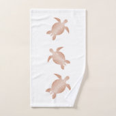 Roos Gold White Turtles Bad Handdoek (Handdoek)