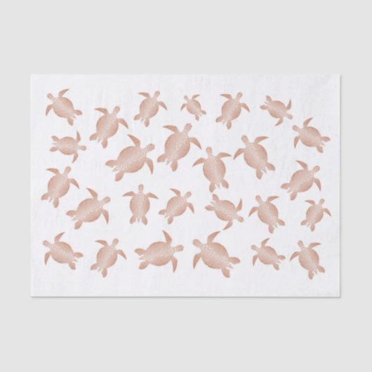 Roos Gold White Zee Turks Tissuepapier (Voorkant)