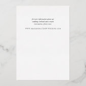 Roos Gold Wilde Roos Moderne Elegance Opslaan Datu Folie Uitnodiging (Achterkant)