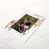 Roos Gold Wilde Roos Moderne Elegance Opslaan Datu Folie Uitnodiging (Gedraaid)